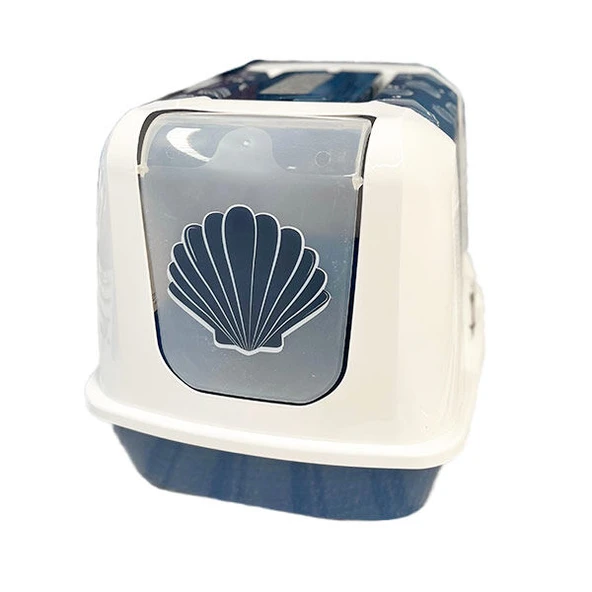 Moderna Trendy Midye Desenli Kapalı Kedi Tuvaleti 57 Cm ürün görseli 1