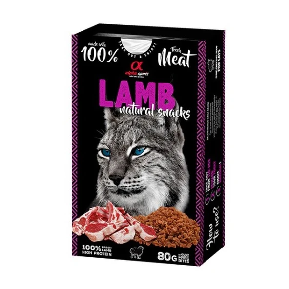 Alpha Spirit Natural Atıştırmalık Kuzu Etli Kedi Ödülü 80 Gr ürün görseli 1