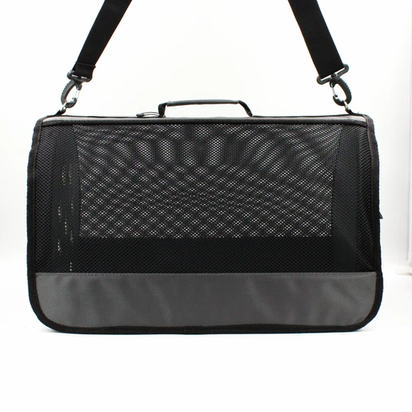 Lepus Mesh Bag Kedi Köpek Taşıma Çantası Gri 28X45X28 Cm ürün görseli 1