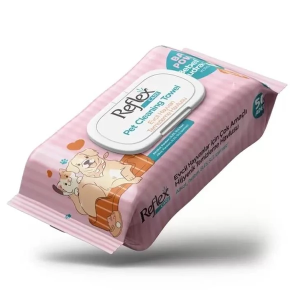 Reflex Care Evcil Hayvanlar İçin Temizlik Havlusu 50 li ürün görseli 1