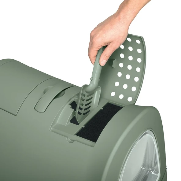 Imac Zuma 2nd Lıfe Torbalı Kapalı Kedi Tuvaleti Yeşil 56x40x42,5 Cm - Resim 3