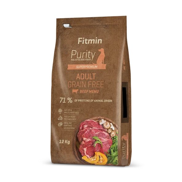Fitmin Purity Gf Biftekli Tahılsız Yetişkin Köpek Maması 12 Kg ürün görseli 1