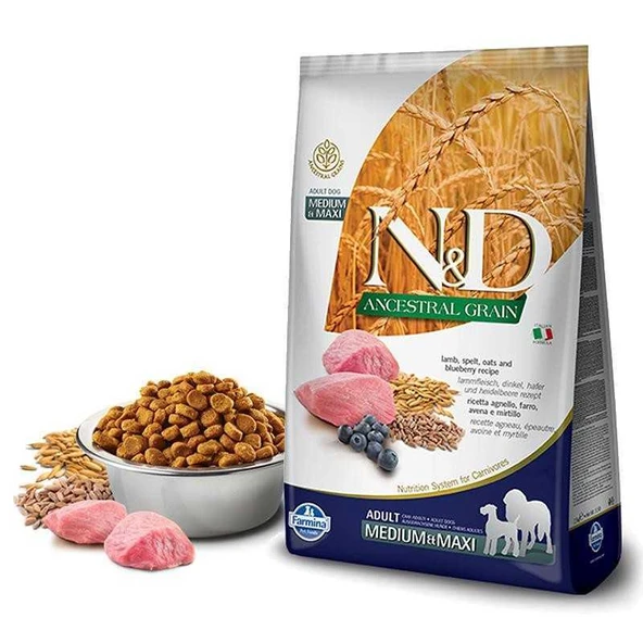 N&D Düşük Tahilli Adult Medium Maxi Kuzu Eti Ve Üzümlü Köpek Mamasi 2.5 Kg ürün görseli 1
