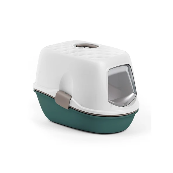 Stefanplast Furba Top Chıc Elekli Kedi Tuvaleti Beyaz Pembe 58,5x39,4x42 Cm ürün görseli 1