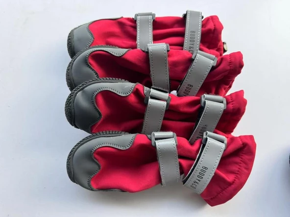 Buddy Co Monostone Profesyonel Köpek Su Geirmez Yağmur Botu Kırmızı No 3 5 Cm ürün görseli 1