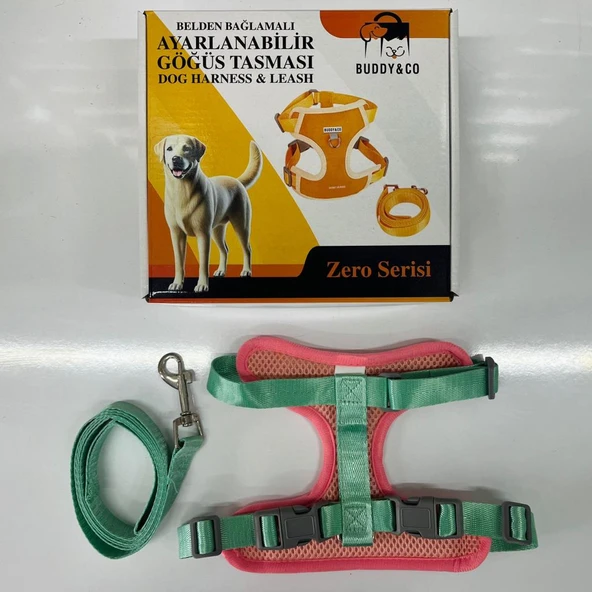 Buddy Co Zero Köpek Uzatmalı Göğüs Tasması Pembe Large ürün görseli 1