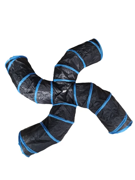 Pet Pretty Kıvrımlı 4 Yollu Siyah Kedi Oyun Tüneli ürün görseli 1