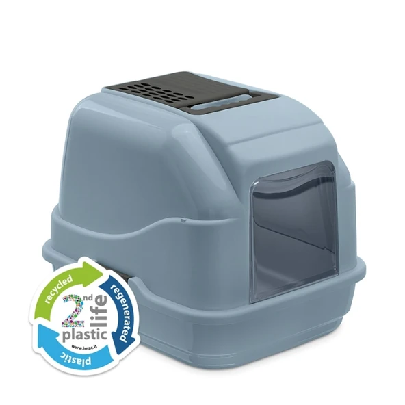 Imac Easy Cat 2nd Lıfe Kapalı Kedi Tuvaleti Mavi 50x40x40 Cm ürün görseli 1