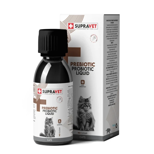 Supravet Sıvı Probiyotik Kedi Bağışıklık Güçlendirici Probiyotik + Prebiyotik Takviyesi 100 Ml ürün görseli 1