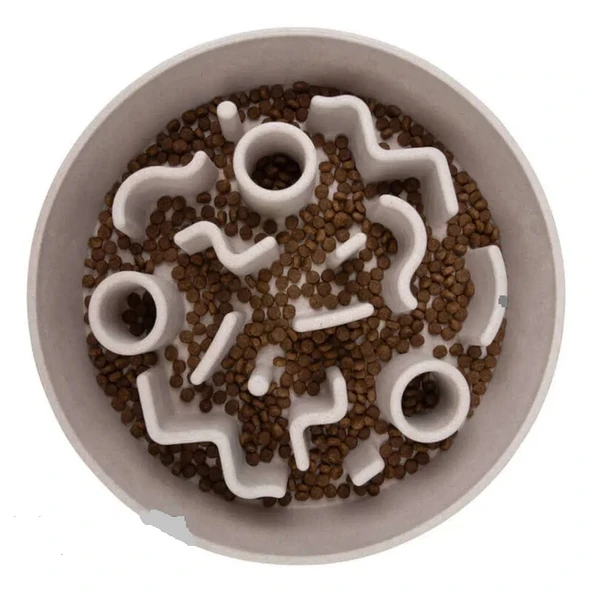 District 70 Bamboo Köpekler Bamboo Yavaş Yeme Mama Kabı Buz Mavisi 2500 ml ürün görseli 1