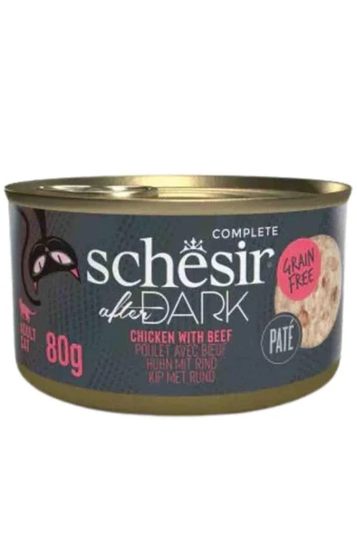 Schesir After Dark Tavuklu ve Sığırlı Yetişkin Kedi Konservesi 80 Gr ürün görseli 1