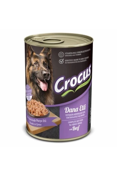 Crocus Yetişkin Köpek Dana Etli Yaş Mama 400 Gr ürün görseli 1