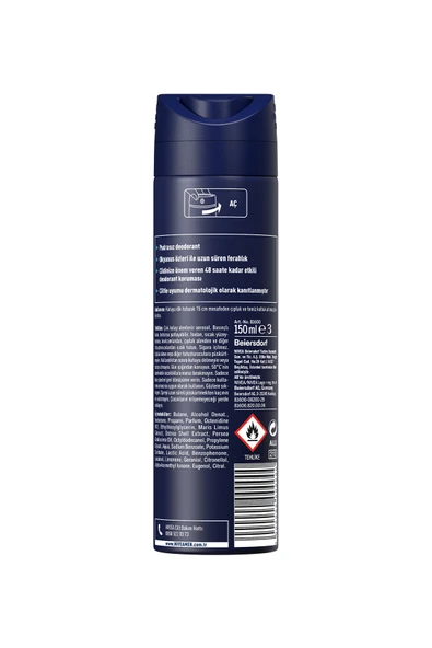 Nivea Men Erkek Sprey Deodorant Fresh Active 48 Saat Deodorant Koruması 150ml - Resim 2