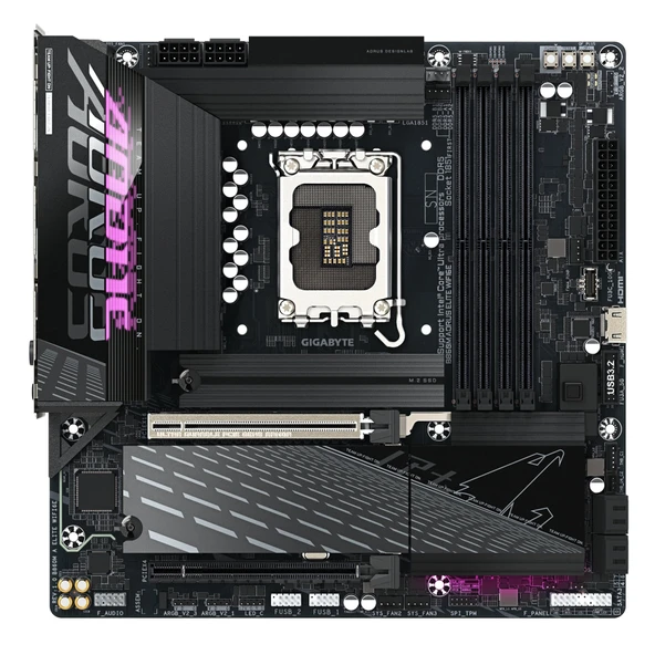 GIGABYTE B860M AORUS ELITE WIFI6E LGA1851 DDR5 9200MHz ANAKART - Resim 2