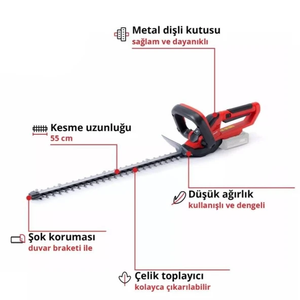 Einhell GC CH 1855/1 Lİ Solo Çit Budama Aküsüz - Resim 6