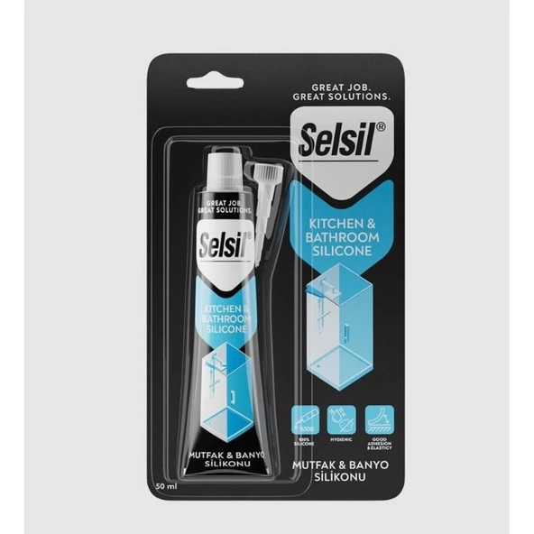 Selsil Mutfak ve Duşakabin Silikonu Şeffaf 50 ml - Resim 2