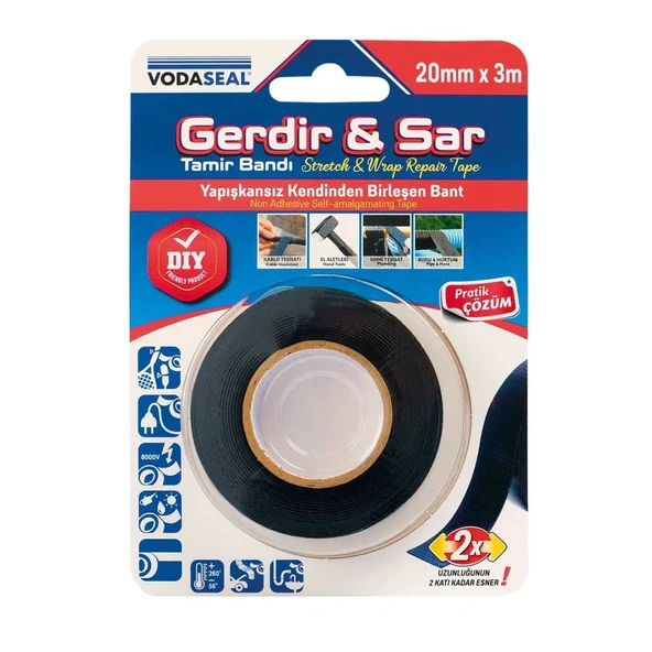 Vodaseal Gerdir Sar Tamir Bandı 20 mm 3 Metre - Resim 3