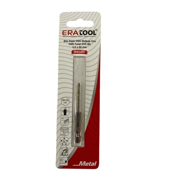 Eratool 54801 Altıgen Hss Matkap Ucu 2X69 mm - Resim 3