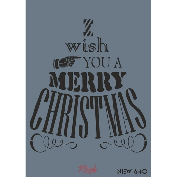 Rich New Seri N-640 Stencil 35x25 cm - Resim 2