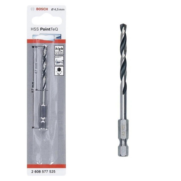 Bosch Point TeQ Altıgen Şaftlı Hss Matkap Ucu 4,5 mm - Resim 5