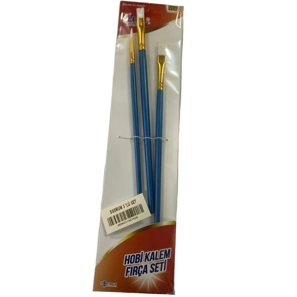 Luna Bodrum Hobi Kalem Fırça Seti 3 Parça - Resim 4