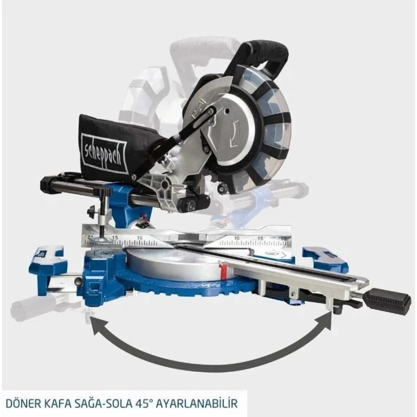 Scheppach HM254SPX 254 mm Gönye Kesme Makinesi - Resim 8