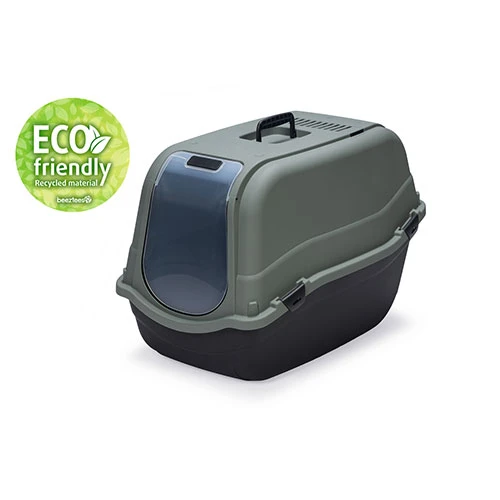 Beeztees Kapalı Kedi Tuvaleti Koku Filtreli Antrasit Koyu Mavi 64x44x46 Cm ürün görseli 1