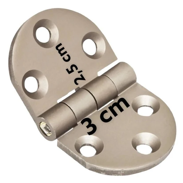 Yüksel Oval Alüminyum Kasa Menteşesi 3 cm - Resim 3