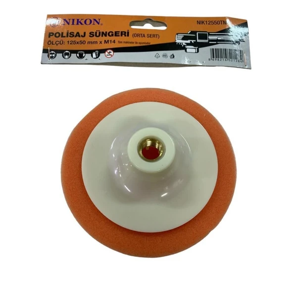 Nikon 12550TM Polisaj Süngeri 125 mm Turuncu Orta Sert - Resim 2