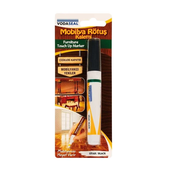 Vodaseal Mobilya Rötuş Kalemi Tekli Siyah - Resim 2