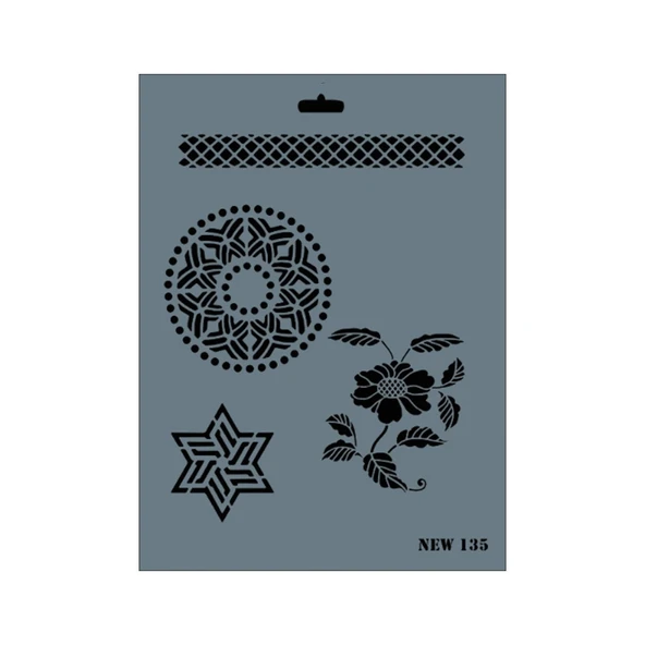 Rich New Seri N-135 Stencil 35x25 cm - Resim 3