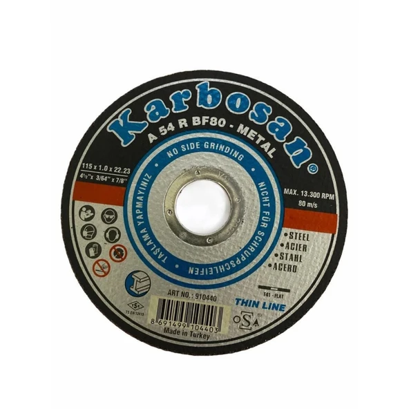 Karbosan 115X1,0X22 Thinline Metal Kesici - Resim 3