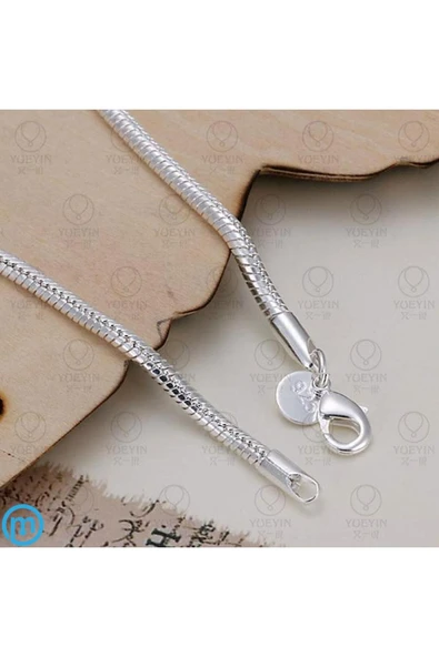 925 Ayar Kadın Erkek Unisex Gümüş Yılan Bileklik Hediyelik - Resim 4
