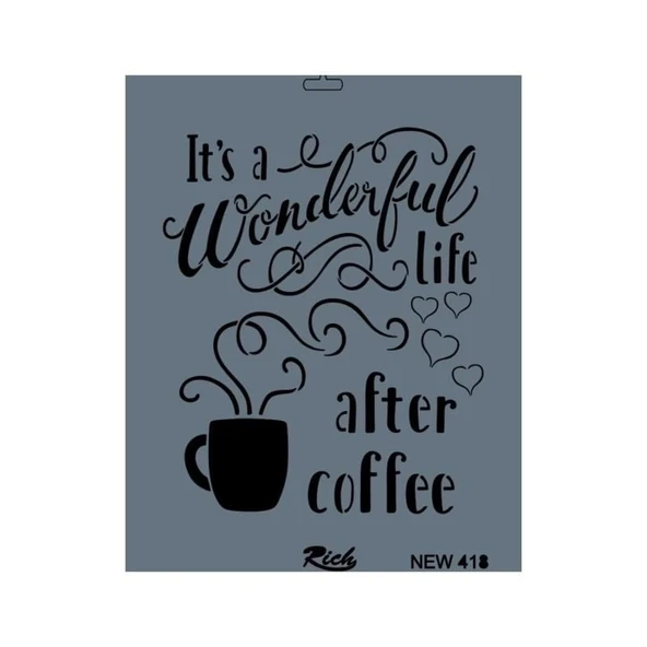 Rich New Seri N-418 Stencil 35x25 cm - Resim 2