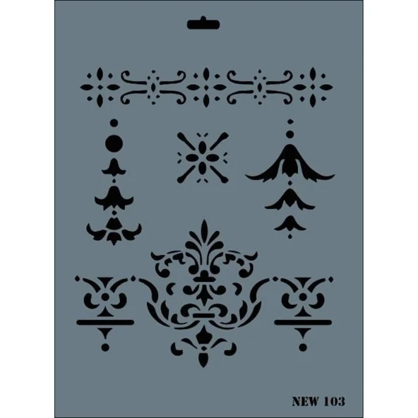 Rich New Seri N-103 Stencil 35x25 cm - Resim 3