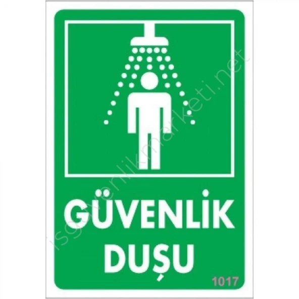Güvenlik Duşu Uyarı Levhası 17,5x25 KOD:1017 - Resim 2