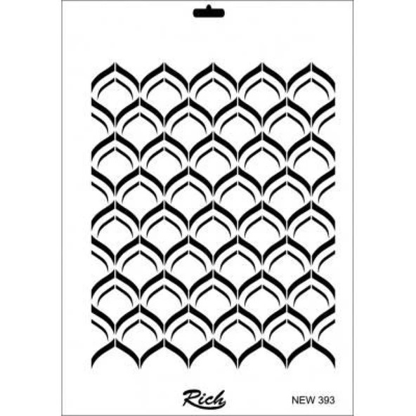 Rich New Seri N-393 Stencil 35x25 cm - Resim 4