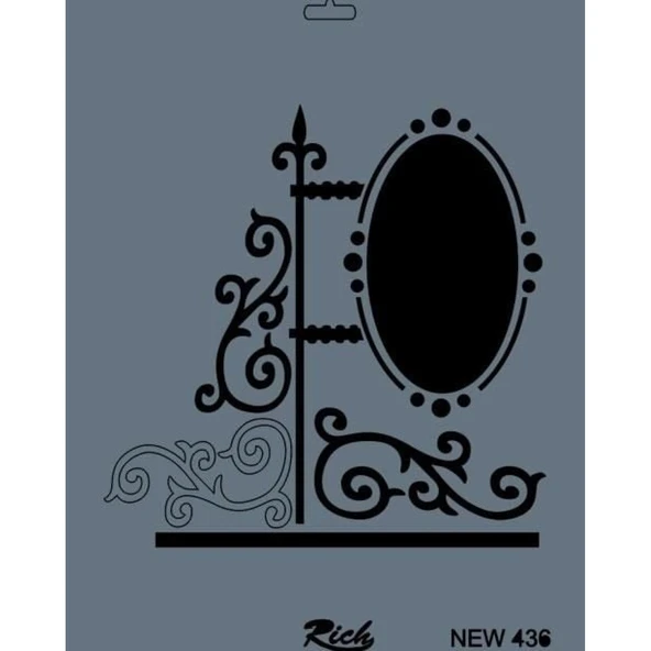 Rich New Seri N-436 Stencil 35x25 cm ürün görseli 1