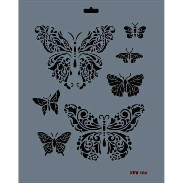 Rich New Seri N-104 Stencil 35x25 cm - Resim 2