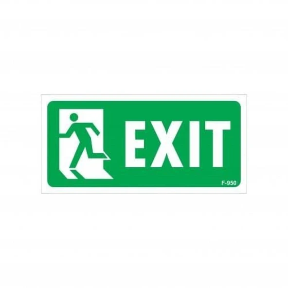 Exit Sol Uyarı Levhası 17,5x25 KOD:950 - Resim 2