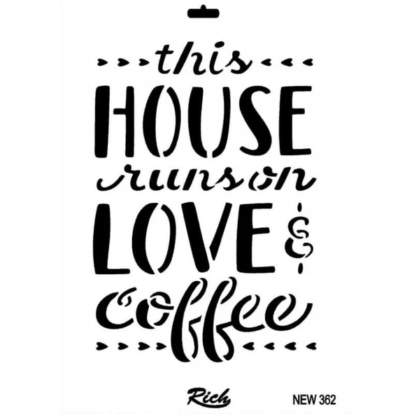 Rich New Seri N-362 Stencil 35x25 cm - Resim 2