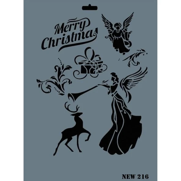 Rich New Seri N-216 Stencil 35x25 cm - Resim 3