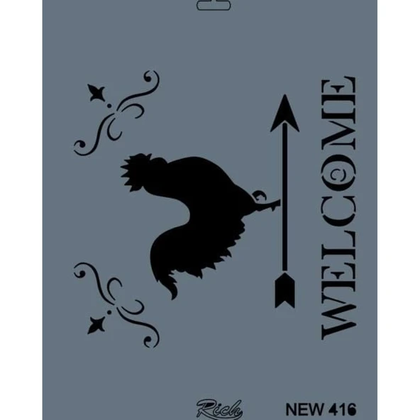 Rich New Seri N-416 Stencil 35x25 cm - Resim 2