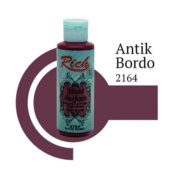 Rich Multi Surface 2164 Antik Bordo Akrilik Boya 120 cc ürün görseli 1