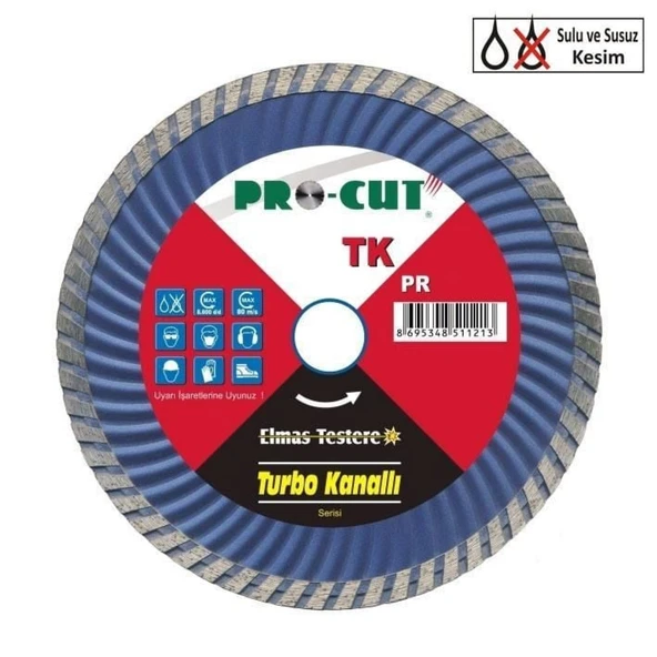 Procut TK 180 mm Turbo Kanallı Elmas Testere - Resim 11