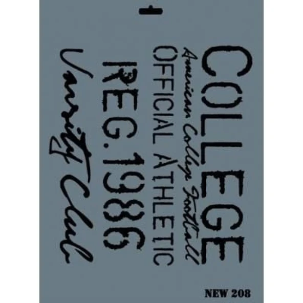 Rich New Seri N-208 Stencil 35x25 cm - Resim 3