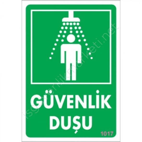 Güvenlik Duşu Uyarı Levhası 17,5x25 KOD:1017 ürün görseli 1