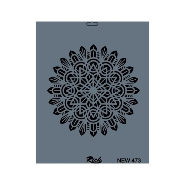 Rich New Seri N-473 Stencil 35x25 cm - Resim 3