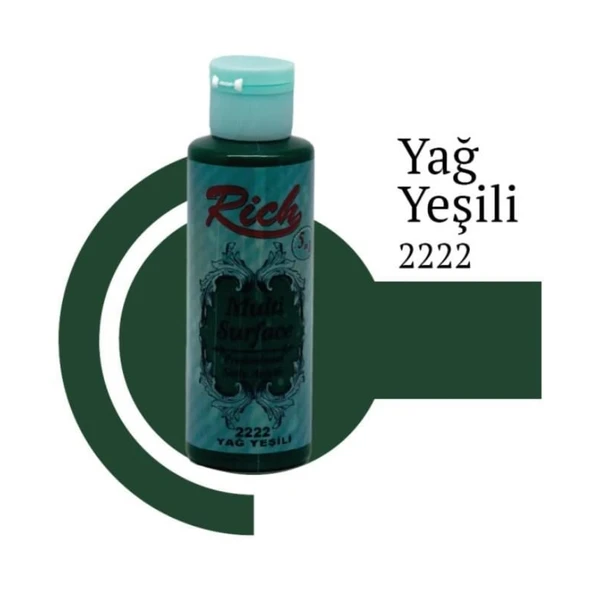 Rich Multi Surface 2222 Yağ Yeşili Akrilik Boya 120 cc - Resim 3