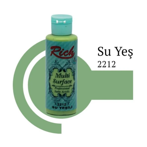 Rich Multi Surface 2212 Su Yeşili Akrilik Boya 120 cc ürün görseli 1